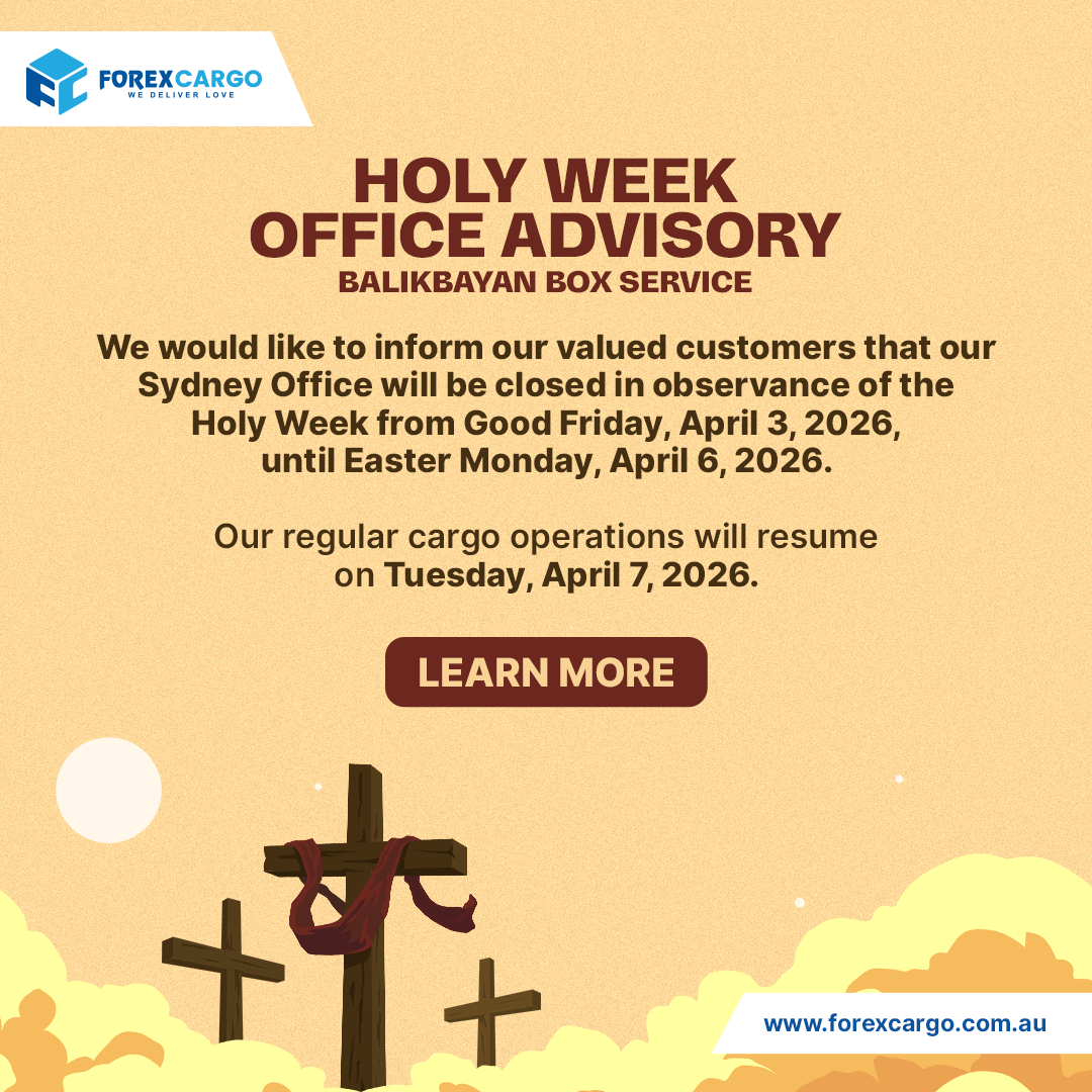 Balikbayan Box Service Advisory – Holy Week 2026